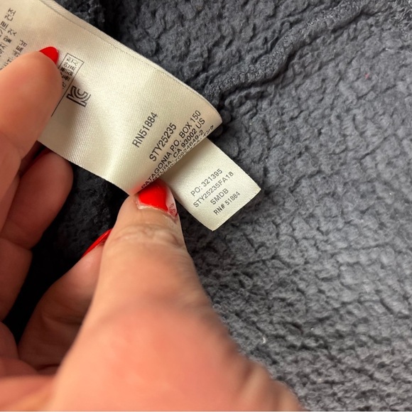PATAGONIA Women’s Los Gatos 1/4 Zip Blue/Grey Fleece Pullover size: Medium - Picture 10 of 10